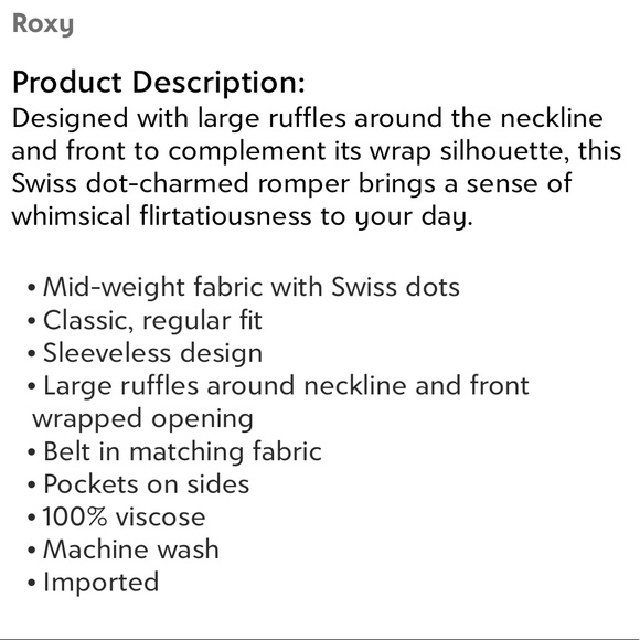 New Roxy “Cool Your Heart” Women’s size XL/Size 12 pale pink shorts romper. - Picture 6 of 6